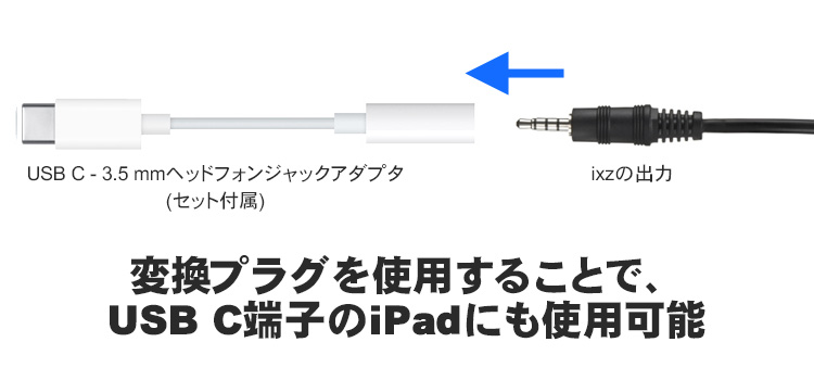 TASCAM オーディオ変換器 iXZ (iPad接続ケーブル・audio-technica