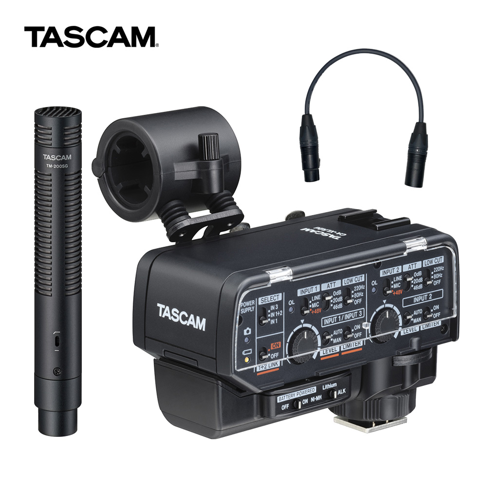 TASCAM カメラミキサー CA-XLR2d-AN (アナログ出力)ガンマイクセット