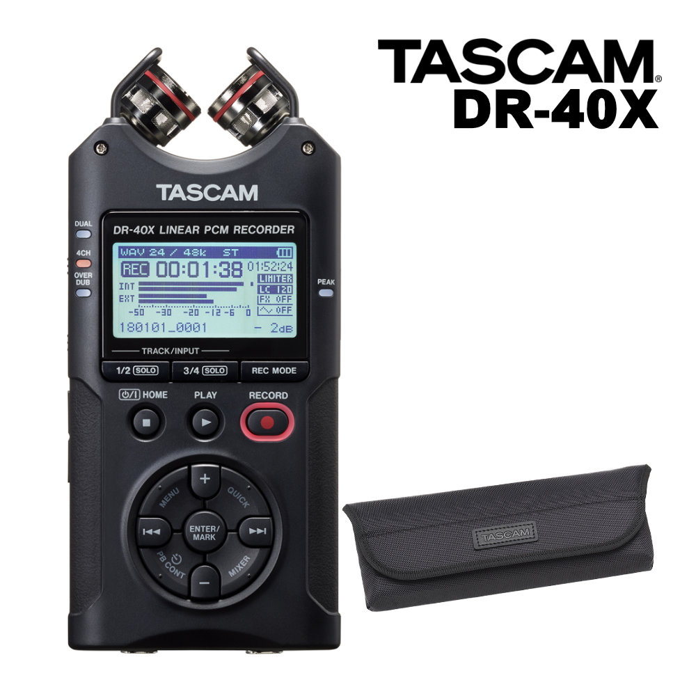 送料無料/即納】 TASCAM DR-40X 4トラック デジタルオーディオレコーダー USBオーディオインターフェース 